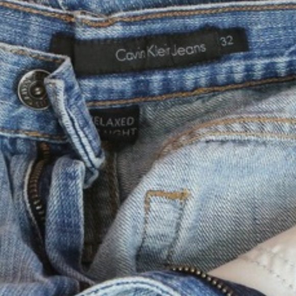 CALVIN KLEIN JEANS Men's Relaxed Straight Easy Fit 32x34 Egypt Made 100% Cotton! - Picture 4 of 14